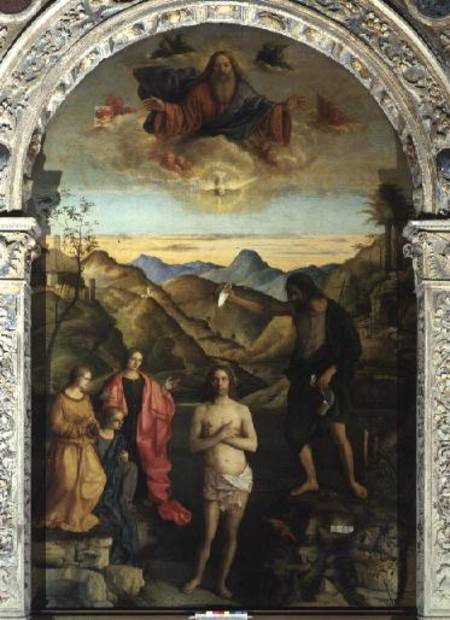 Baptism of Christ, St. John Altarpiece od Giovanni Bellini