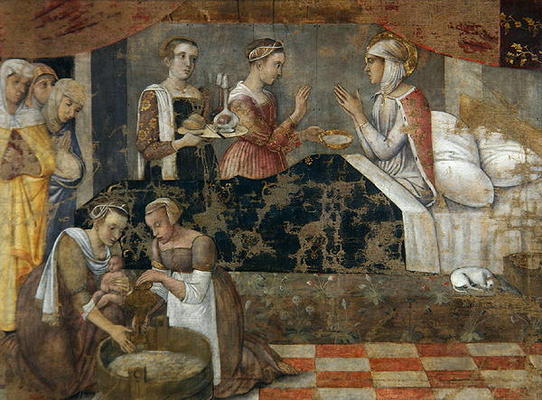 Birth of the Virgin (tempera on panel) od Giovanni Bellini