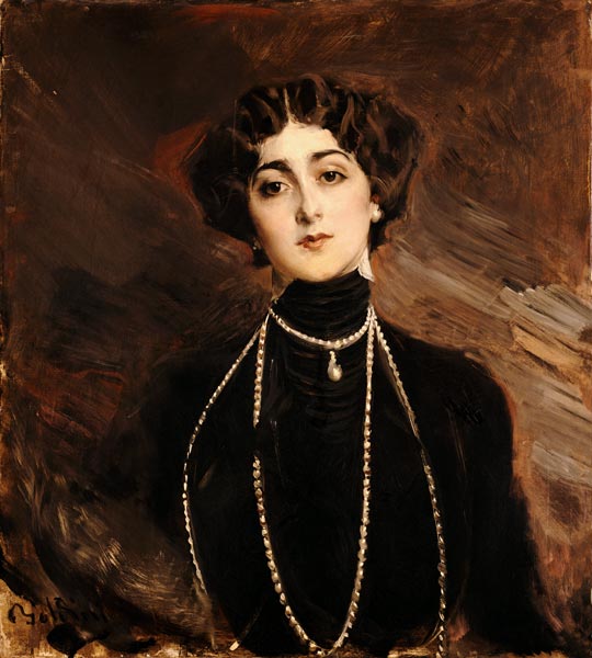 Portrait Of Lina Cavalieri od Giovanni Boldini