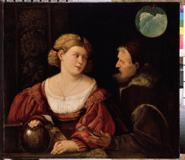 Seduction (Old Man and a Young Woman) od Giovanni Cariani