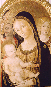 Madonna mit den Hll. Katharina und Christophorus. od Giovanni di Bartolo Matteo