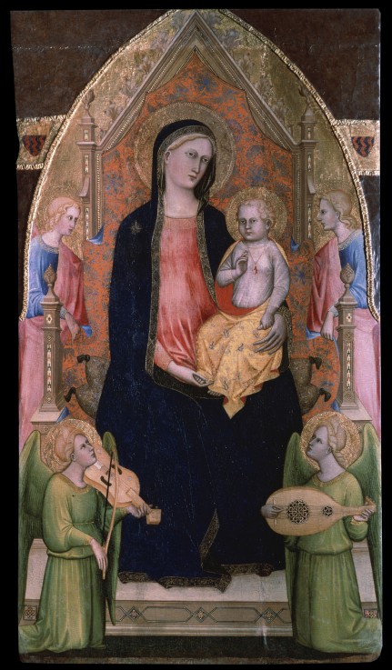 The Virgin and Child enthroned with attendant Angels od Giovanni di Bartolomeo Cristiani