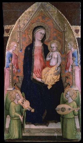 The Virgin and Child enthroned with attendant Angels