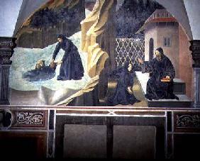 St. Benedict Sending Mauro to Save the Drowning Placidus from the Lake detail from the fresco cycle