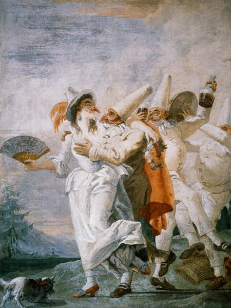 Pulcinella in Love od Giovanni Domenico Tiepolo