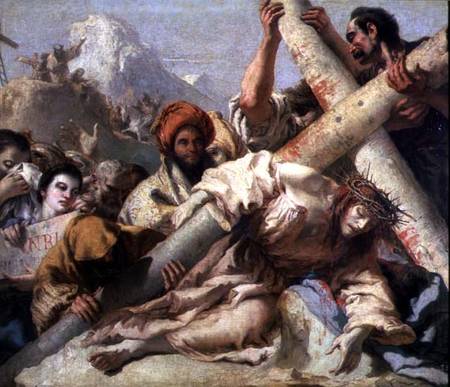 Christ's Fall on the way to Calvary od Giovanni Domenico Tiepolo