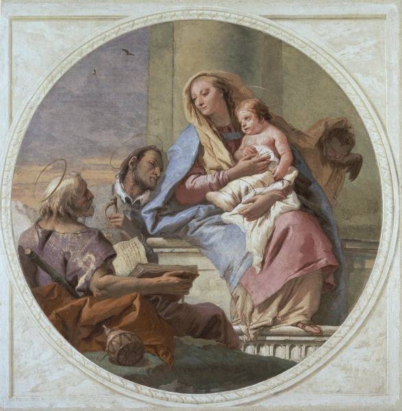 G.D.Tiepolo / Mary w.Child & Saints od Giovanni Domenico Tiepolo