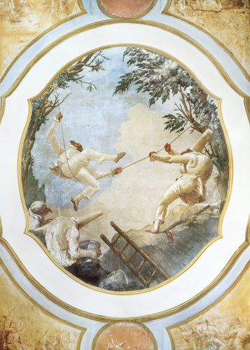 Pulcinella on a Swing od Giovanni Domenico Tiepolo