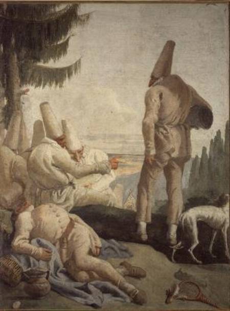 Pulcinella on Holiday od Giovanni Domenico Tiepolo