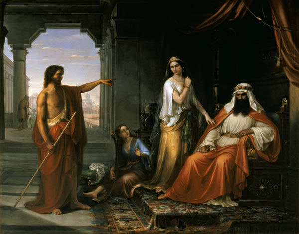 St. John the Baptist rebuking Herod od Giovanni Fattori