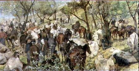 Cattle market in the Maremma od Giovanni Fattori