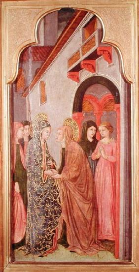 The Visitation, from an altarpiece depicting scenes from the life of the Virgin