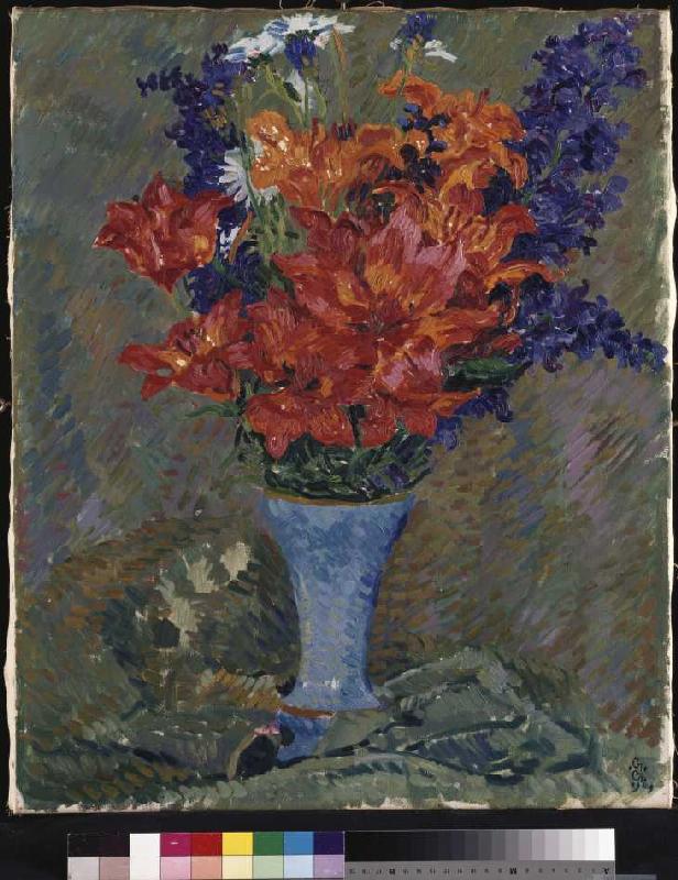 Feuerlilien (Feldblumenstrauss). od Giovanni Giacometti