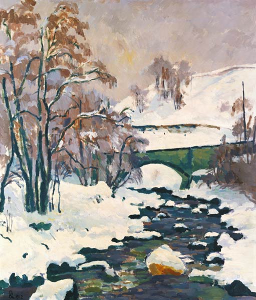 Winter in Stampa. od Giovanni Giacometti