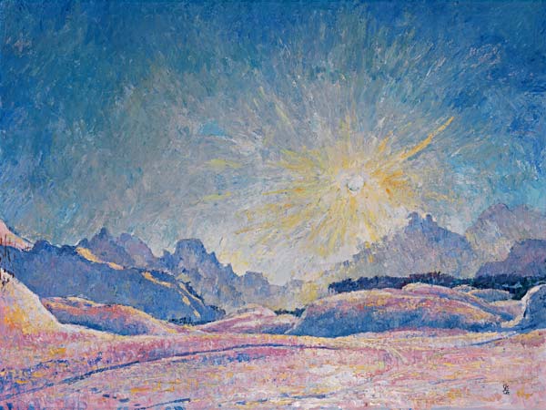 Winter Sun in Maloja od Giovanni Giacometti