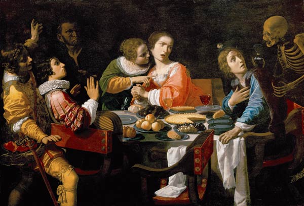 Death Comes to the Banquet Table (Memento Mori) od Giovanni Martinelli