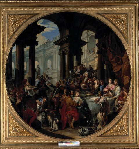 G.P.Pannini, Festmahl u. einem Portikus od Giovanni Paolo