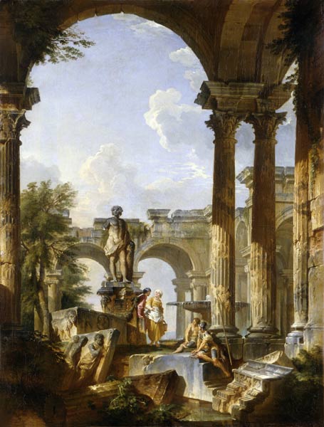 Idealvedute with ruins od Giovanni Paolo Pannini