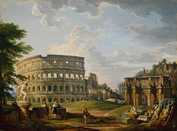 Rome, Colosseum a.Arch of Const./Pannini od Giovanni Paolo Pannini