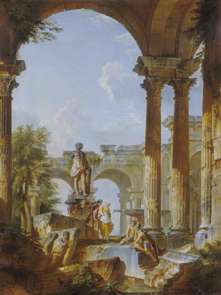 G.P.Pannini, Ideal view with ruins od Giovanni Paolo Pannini