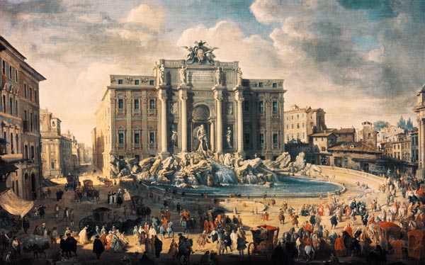 The Trevi Fountain in Rome od Giovanni Paolo Pannini