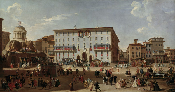 Rome / Piazza di Spagna / Painting od Giovanni Paolo Pannini