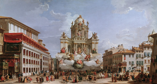 Rome / Piazza di Spagna / Painting od Giovanni Paolo Pannini