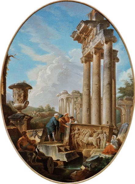 G.P.Pannini / The Archaeologist / 1750 od Giovanni Paolo Pannini