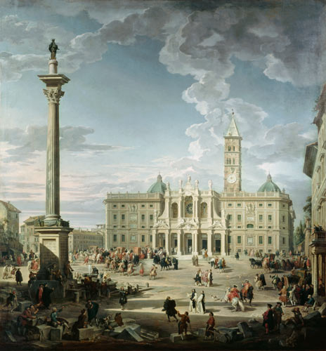 The Piazza Santa Maria Maggiore od Giovanni Paolo Pannini