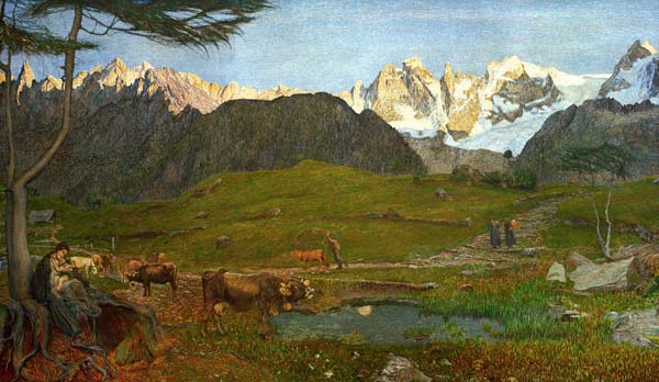 G.Segantini,Leben (Alpen-Triptychon) od Giovanni Segantini