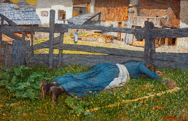 Shady resting place. od Giovanni Segantini