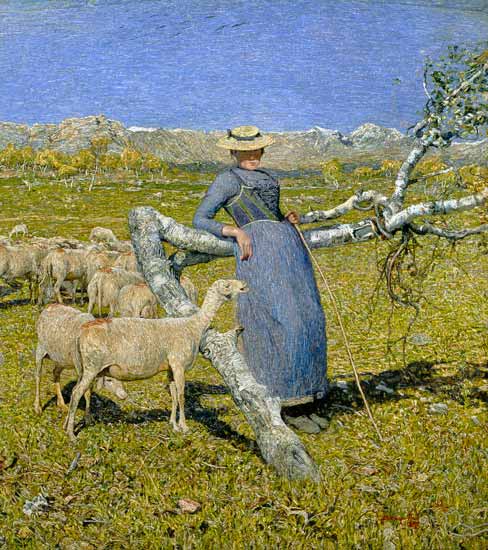 Afternoon in the Alps - Detail od Giovanni Segantini