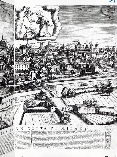 A Section of a Map of Milan od Giovanni Battista Bonacina