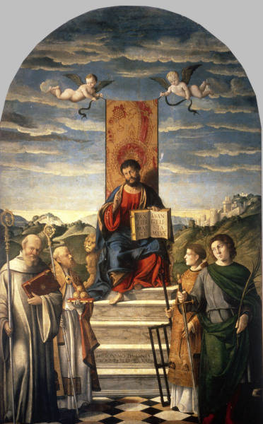 St.Mark on the throne / Santacroce od Girolamo da Santacroce