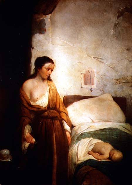 Poor Mother od Girolamo Induno