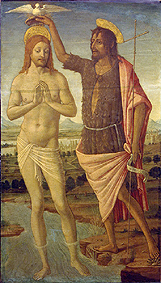 Die Taufe Christi od Giudoccio di Giovanni Cozzarelli