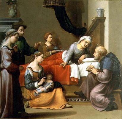 The Birth of St. John the Baptist od Giuliano Bugiardini
