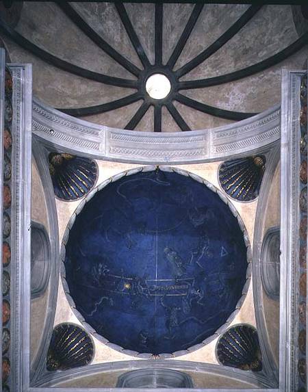 The Path of the Sun through the stars on the night of the 4th July 1442, from the soffit above the a od Giuliano d'Arrighi Pesello