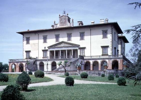 The Medici Villa designed by Giuliano da Sangallo (c.1443-1516) for Lorenzo the Magnificent, 1480 (p od Giuliano Giamberti da Sangallo