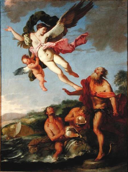 Neptune Pursuing Coronides od Giulio Carpioni