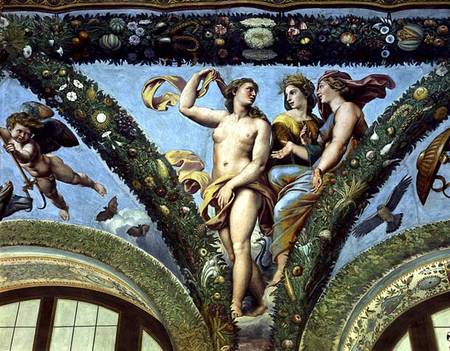 The Three Graces, from the 'Loggia of Cupid and Psyche' od Giulio Romano