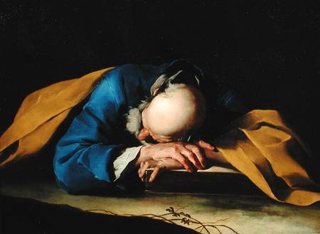 St. Peter or St. Jerome Sleeping od Giuseppe Antonio Petrini