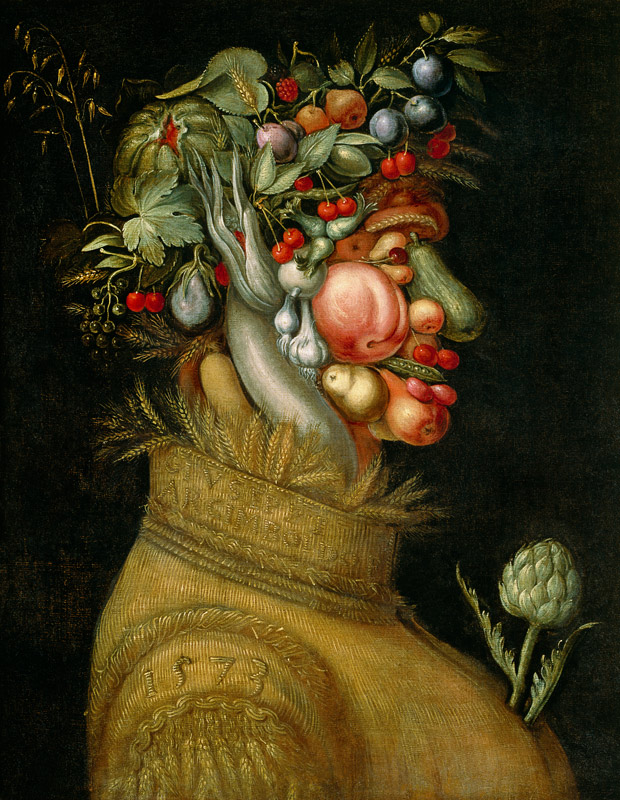 Summer, 1573 od Giuseppe Arcimboldo