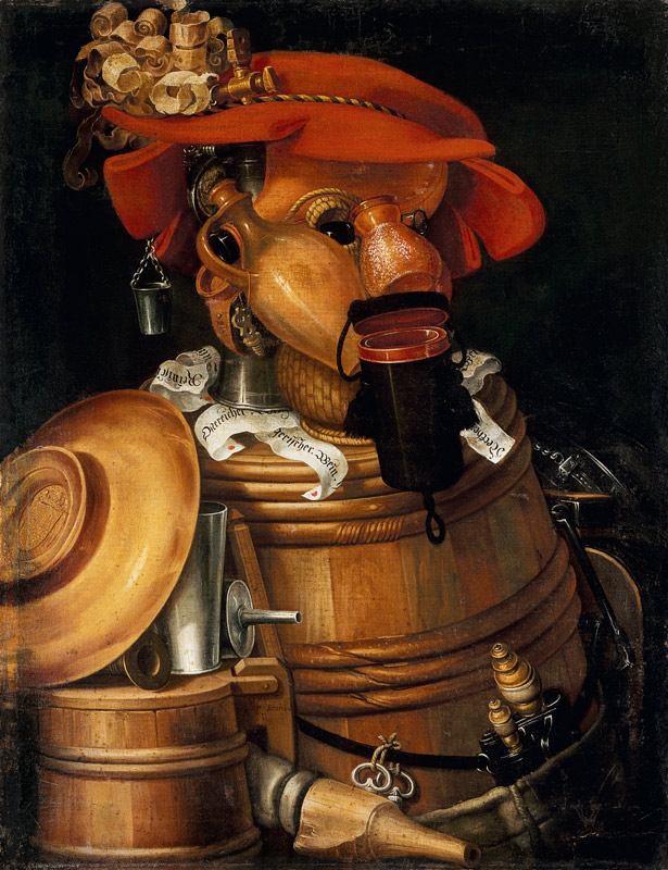 The Waiter: An Anthropomorphic Assembly Of Objects Related To Winemaking od Giuseppe Arcimboldo
