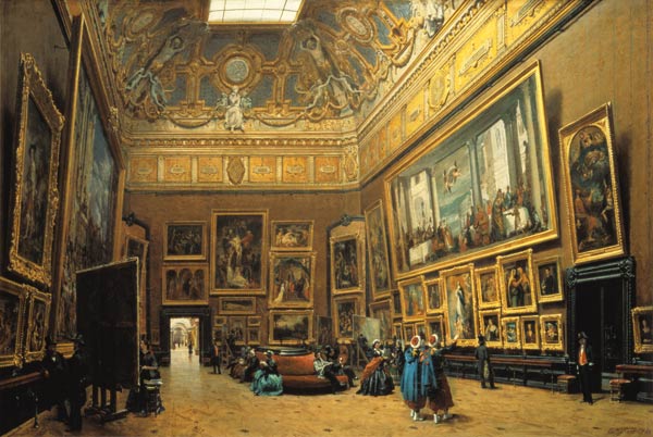 Der Salon Carre im Louvre od Giuseppe Castiglione