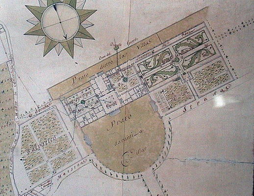 Plan of the Villa del Poggio Imperiale od Giuseppe Ruggieri