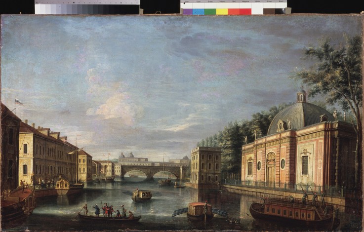 View of the Fontanka River in St. Petersburg od Giuseppe Valeriani