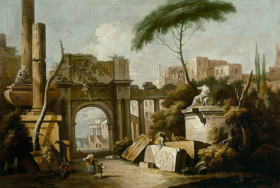 G.Zais / Ruin w.Triumphal Arch / Paint. od Giuseppe Zais