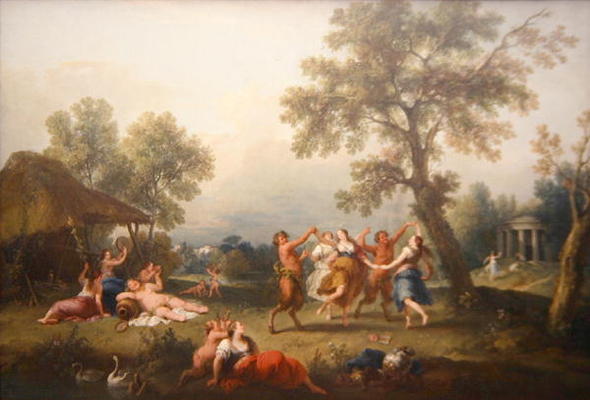 Bacchanal (oil on canvas) od Giuseppe Zais