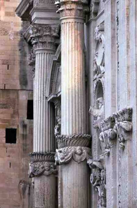 Detail of the Portal Columns from the Duomo od Giuseppe Zimbalo